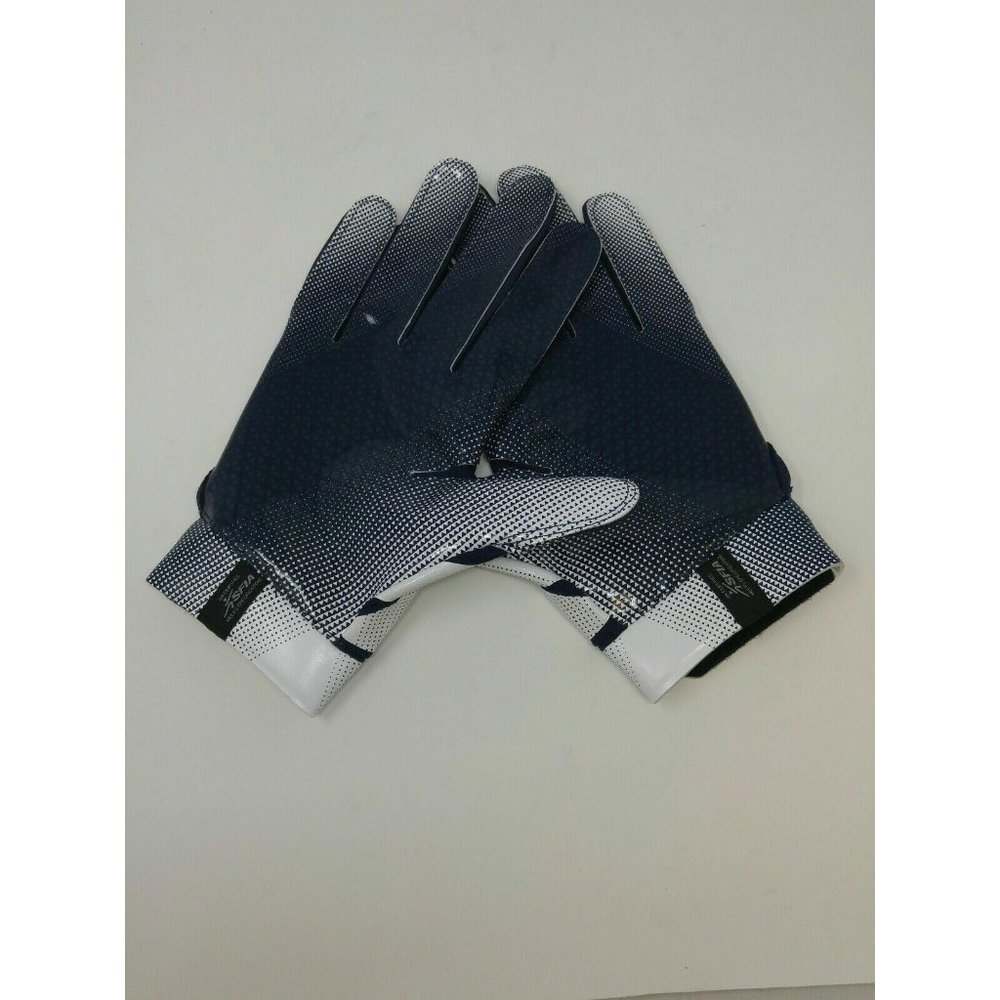 New Under Armour Men's Navy/Navy/White Spotlight WR Football Gloves - Size Large - Picture 4 of 4